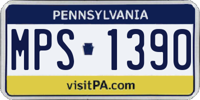 PA license plate MPS1390