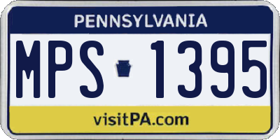 PA license plate MPS1395