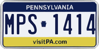 PA license plate MPS1414