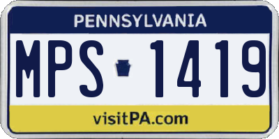 PA license plate MPS1419