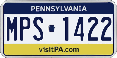 PA license plate MPS1422