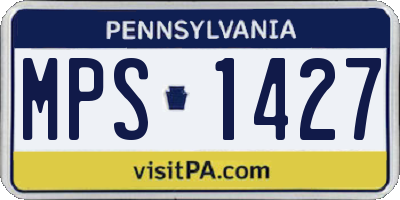 PA license plate MPS1427