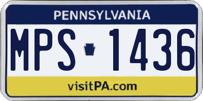 PA license plate MPS1436