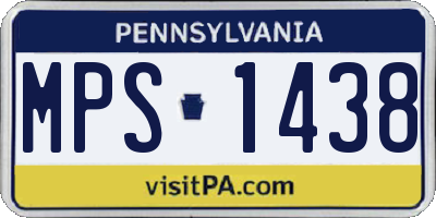 PA license plate MPS1438