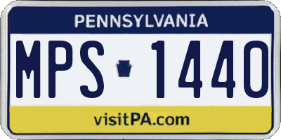 PA license plate MPS1440