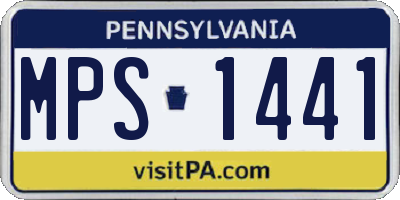 PA license plate MPS1441