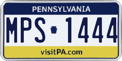 PA license plate MPS1444