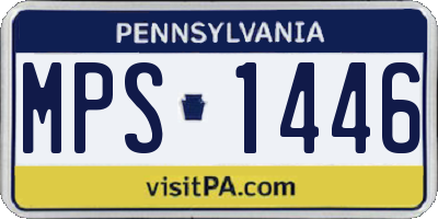 PA license plate MPS1446