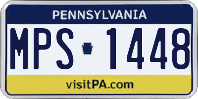 PA license plate MPS1448