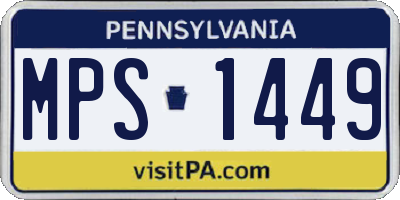 PA license plate MPS1449