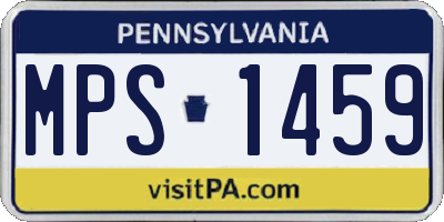 PA license plate MPS1459