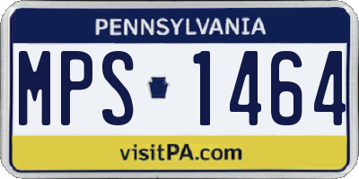 PA license plate MPS1464