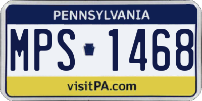 PA license plate MPS1468