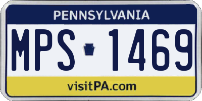 PA license plate MPS1469