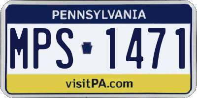 PA license plate MPS1471