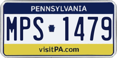 PA license plate MPS1479