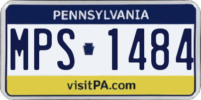 PA license plate MPS1484