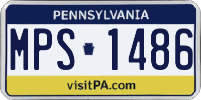 PA license plate MPS1486
