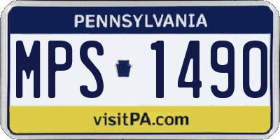 PA license plate MPS1490