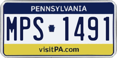 PA license plate MPS1491