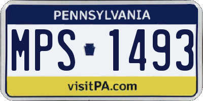 PA license plate MPS1493