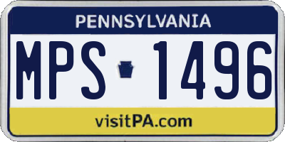 PA license plate MPS1496