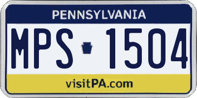 PA license plate MPS1504