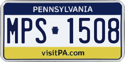 PA license plate MPS1508