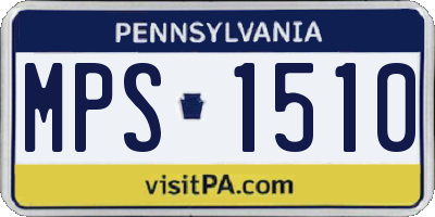 PA license plate MPS1510