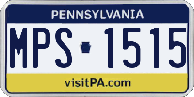 PA license plate MPS1515