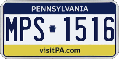 PA license plate MPS1516