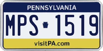 PA license plate MPS1519