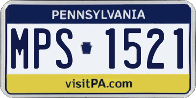 PA license plate MPS1521