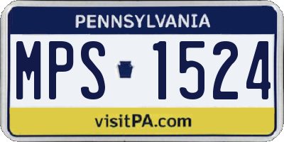 PA license plate MPS1524