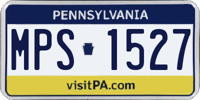 PA license plate MPS1527