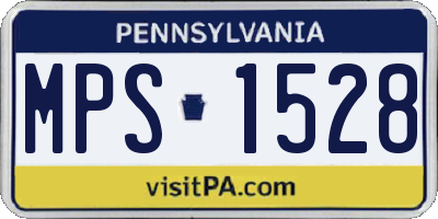 PA license plate MPS1528