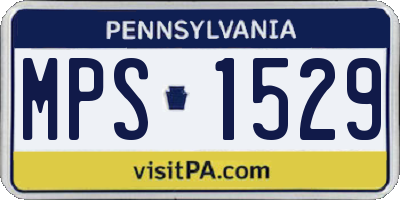 PA license plate MPS1529