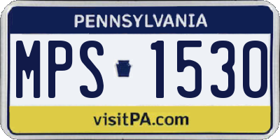 PA license plate MPS1530