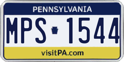 PA license plate MPS1544