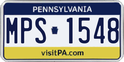 PA license plate MPS1548