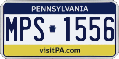 PA license plate MPS1556