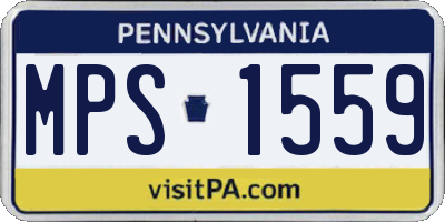 PA license plate MPS1559