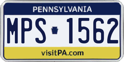 PA license plate MPS1562