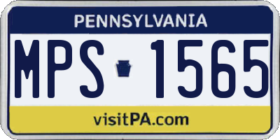 PA license plate MPS1565