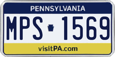 PA license plate MPS1569