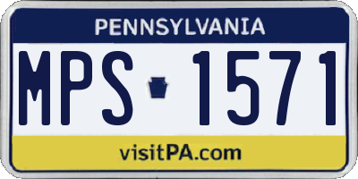 PA license plate MPS1571
