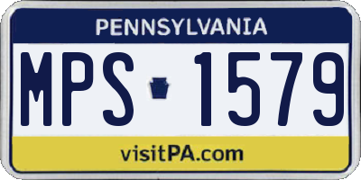 PA license plate MPS1579