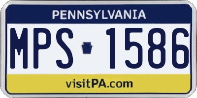 PA license plate MPS1586