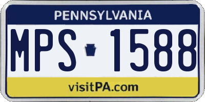 PA license plate MPS1588