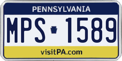 PA license plate MPS1589